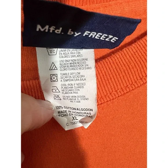 Vintage Halloween Tee by Time 2 Celebrate size XL orange pumpkins bats moon - Picture 4 of 5